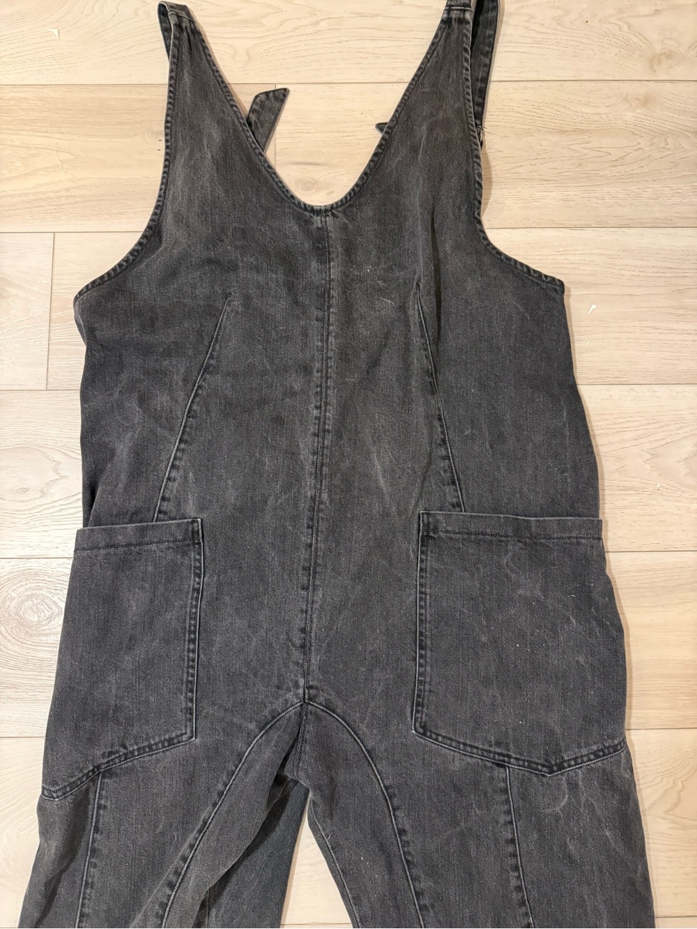 Free People Women’s High Roller Jumpsuit Jeans - Mineral Black Denim - Picture 10 of 16